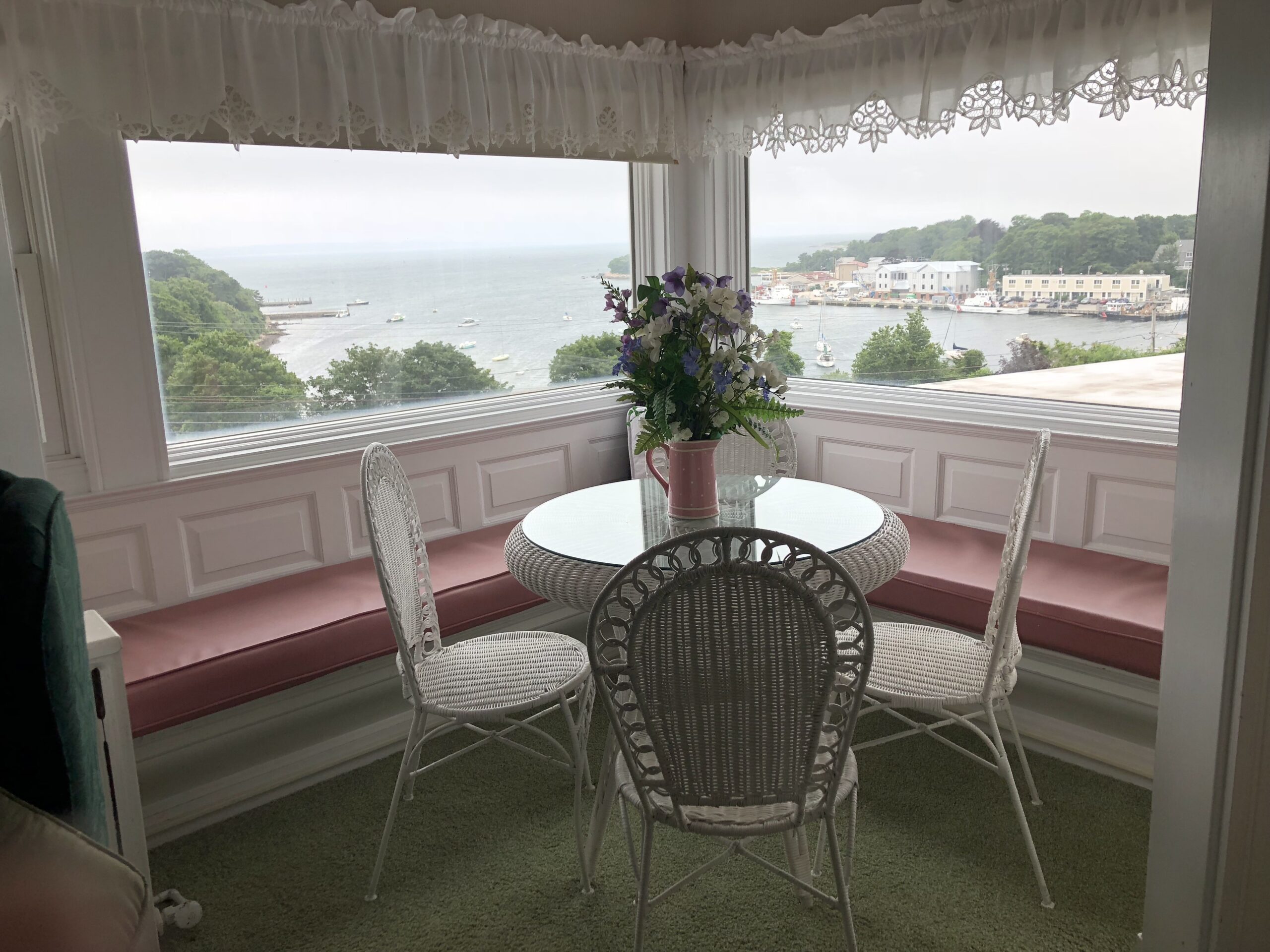 Vineyard Sound harbor view at Woods Hole hotel