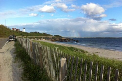 Nobska beach and lighthouse