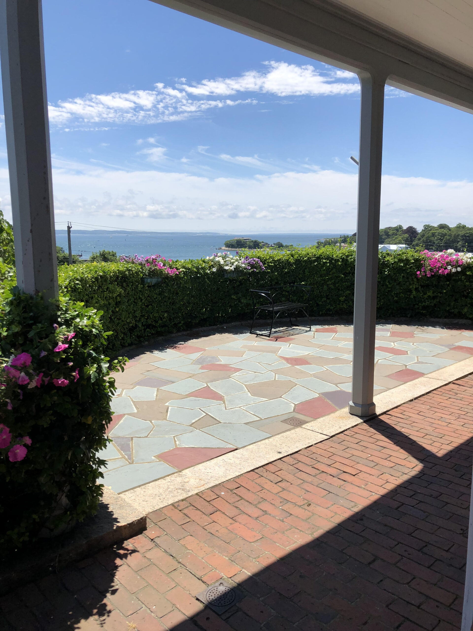 view of Vineyard Sound harbor from Woods Hold hotel